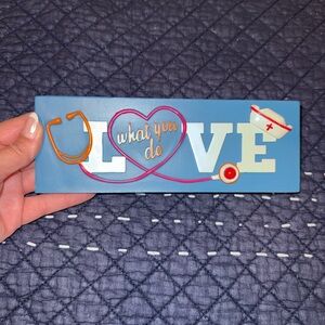 Heartfelt Nurse Tribute Blue and White Desk Art